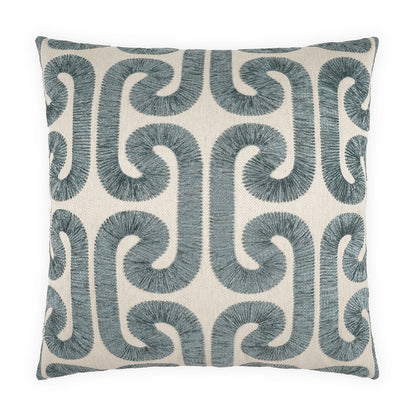 D.V. KAP HOME   24" x 24" Hathaway Pillow - Sky Global, Beach, Transitional, Traditional    - 4331-S-2424