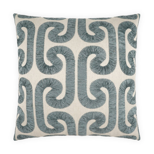 D.V. KAP HOME   24" x 24" Hathaway Pillow - Sky Global, Beach, Transitional, Traditional    - 4331-S-2424