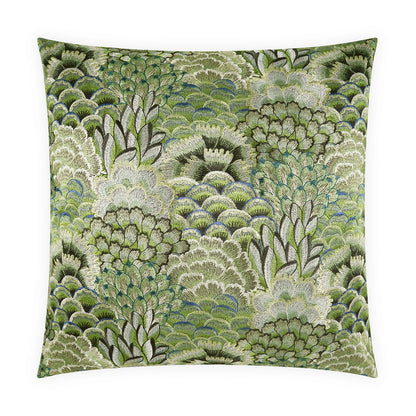 D.V. KAP HOME   24" x 24" Milla Pillow - Clover Floral, Embroidery    - 4332-C-2424