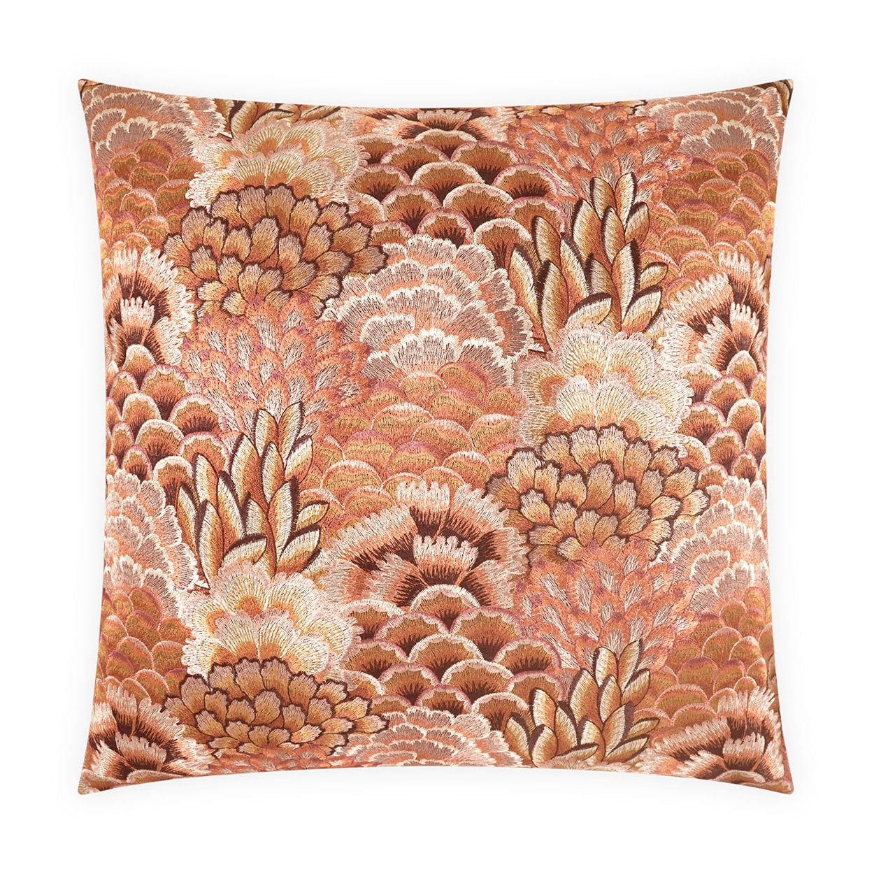 D.V. KAP HOME   24" x 24" Milla Floral, Embroidery, Traditional, transitional    - 4332-S-2424