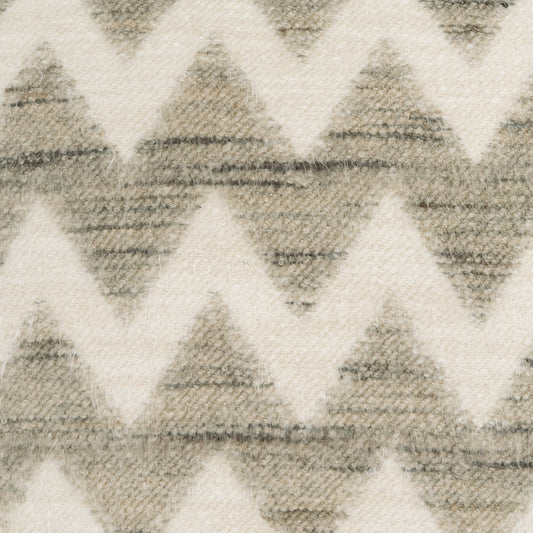 D.V. KAP HOME 4337-B-YARD Leonne Fabric - Bisque Chevron  Ivory, Taupe   - Leonne
