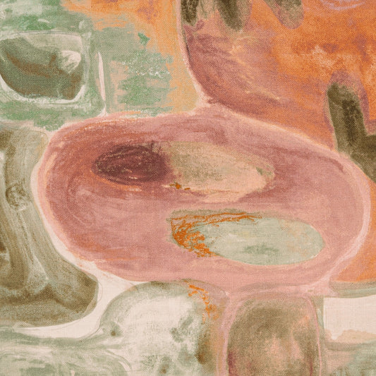 D.V. KAP HOME 4338-P-YARD Tavia Fabric - Peony Abstract, Modern  Blush, Coral,Salmon   - Tavia