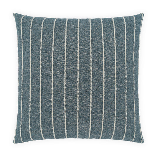 D.V. KAP HOME   24" x 24" Traverse Pillow - Blue Stripes, Farmhouse, Beach    - 4340-B-2424