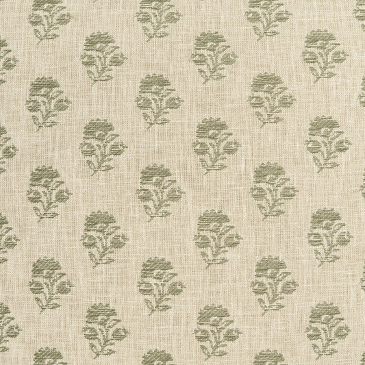 D.V. KAP HOME 4344-YARD Foliette Fabric Floral, Farmhouse  Green   - Foliette