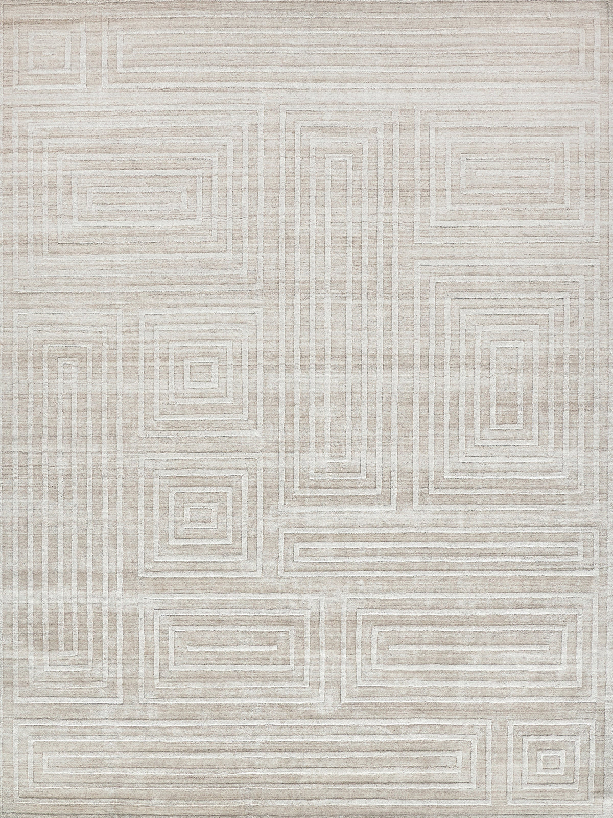 Beige Rug With Rectangular Pattern EXQUISITE RUGS Indoor Use only Rectangle - 4352-6'X9' – Primoends Home ...