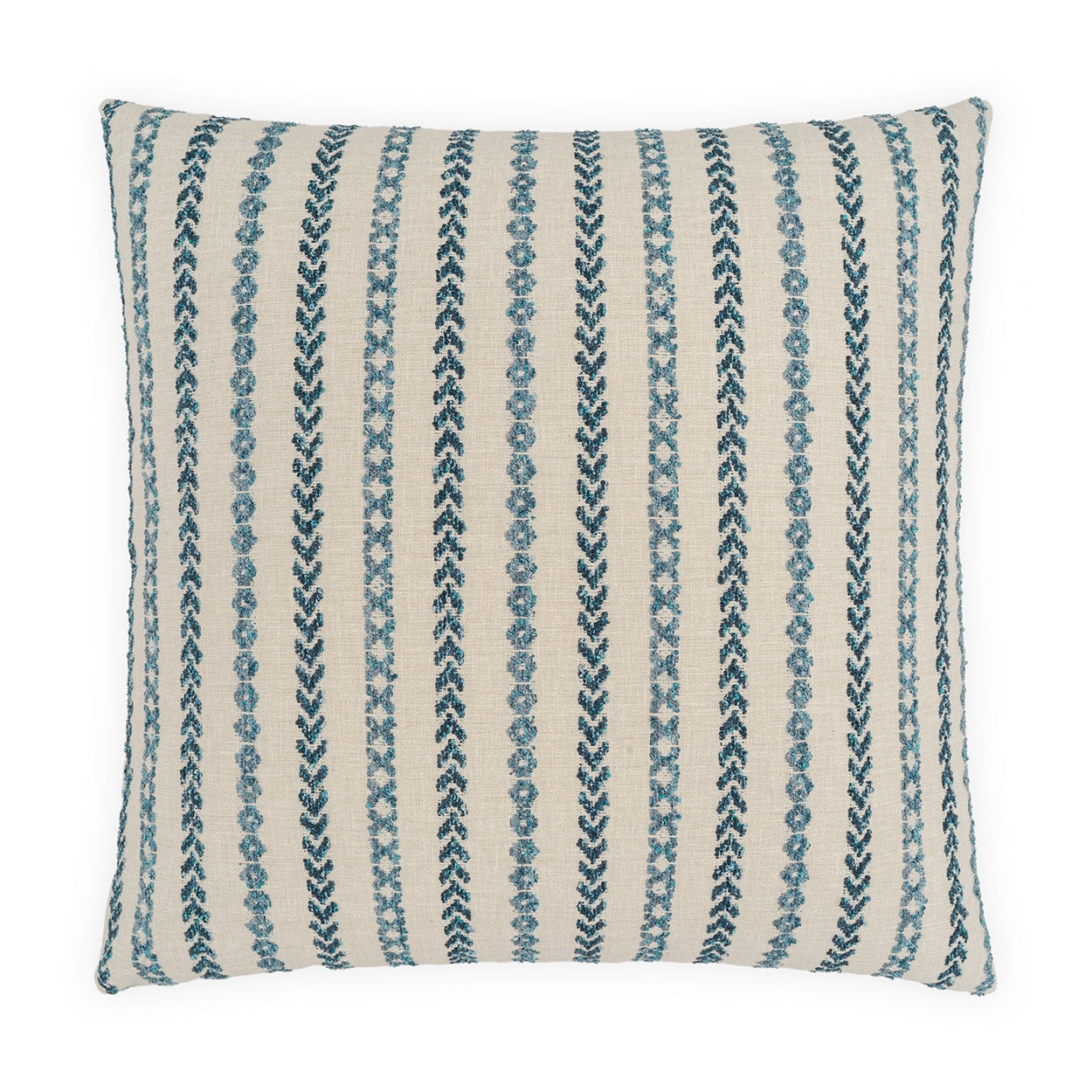 D.V. KAP HOME   24" x 24" Levan Stripes, Beach, Global, Embroidery    - 4354-B-2424