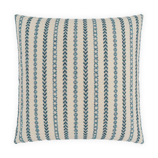 D.V. KAP HOME   24" x 24" Levan Stripes, Beach, Global, Embroidery    - 4354-B-2424