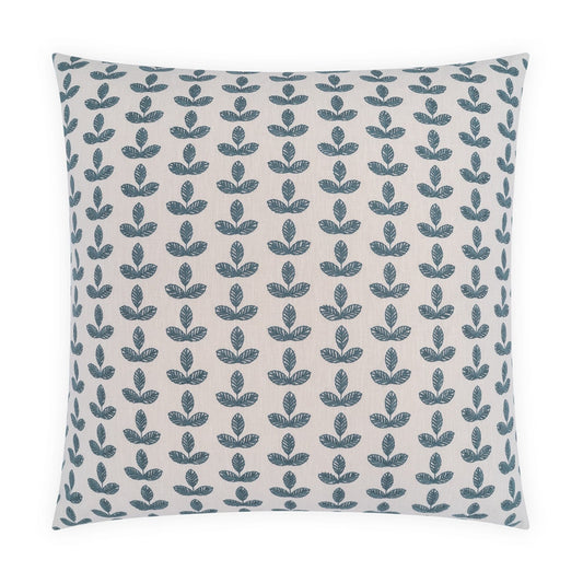 D.V. KAP HOME   24" x 24" Clemence Floral, Embroidery, Farmhouse    - 4355-B-2424