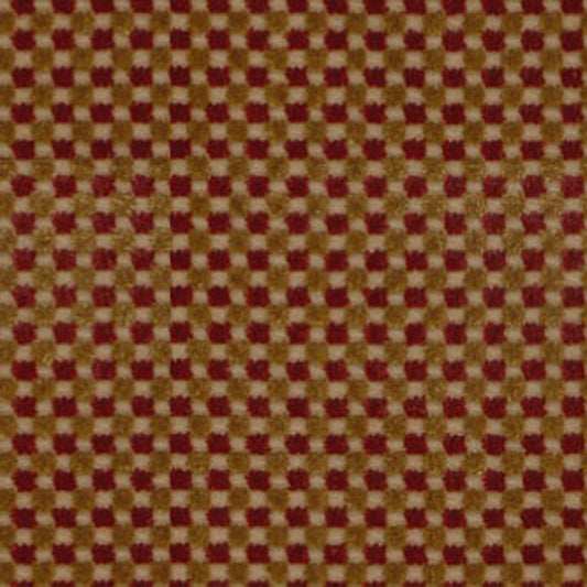 SCHUMACHER  CUT & PATTERNED VELVETS FENWICK CHECK VELVET   Red/Gold   - 43551