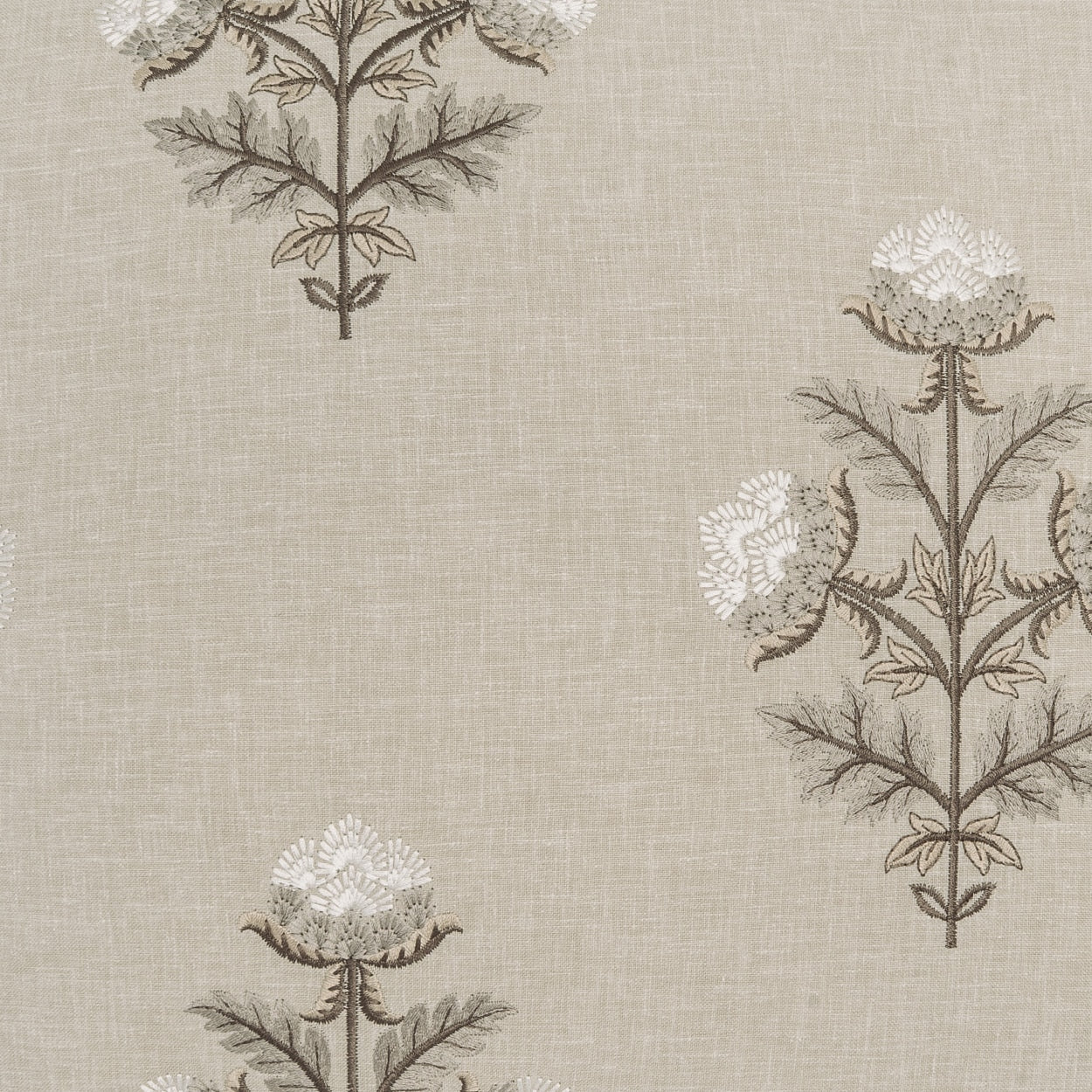 D.V. KAP HOME   24" x 24" Bloomfield Floral, Embroidery, Traditional, Farmhouse    - 4356-T-2424