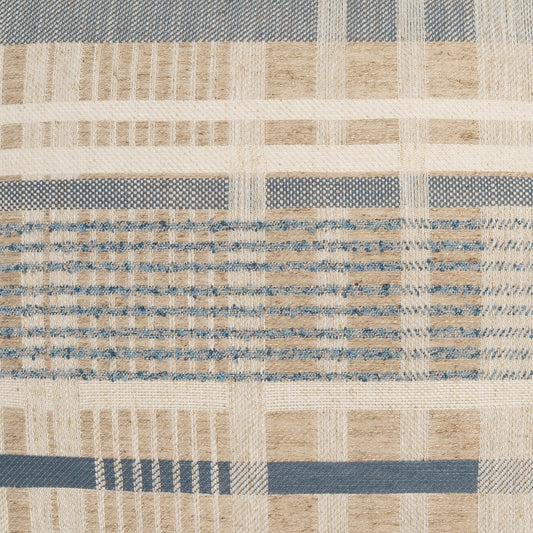 D.V. KAP HOME 4358-YARD Quincy Fabric Plaid - Check, Beach, Farmhouse  Blue   - Quincy