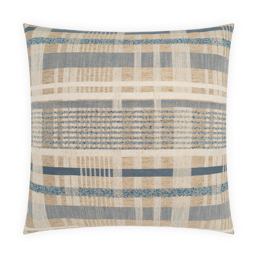 D.V. KAP HOME   24" x 24" Quincy Plaid - Check, Beach, Farmhouse    - 4358-2424