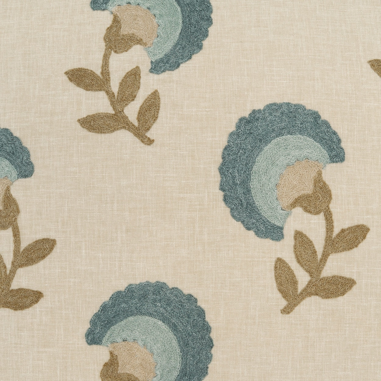 D.V. KAP HOME 4359-YARD Cassi Fabric Floral, Embroidery, Traditional, Farmhouse     - Cassi