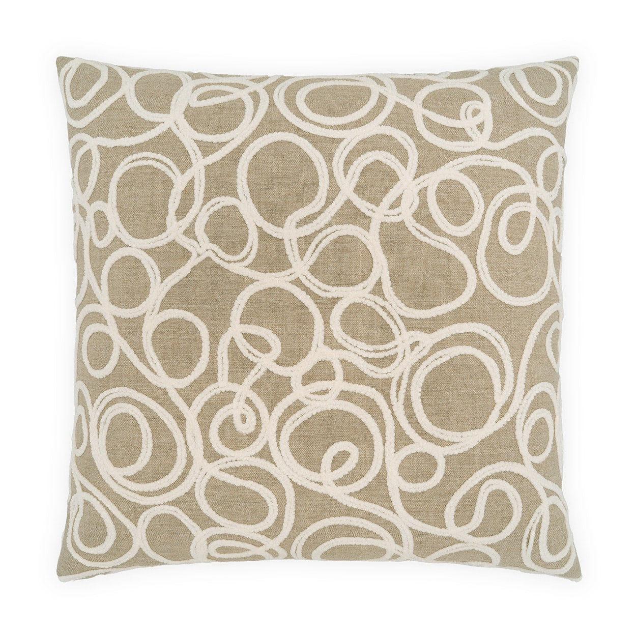 D.V. KAP HOME   24" x 24" Ovalu Modern, Abstract, Geometric, embroidery    - 4360-2424