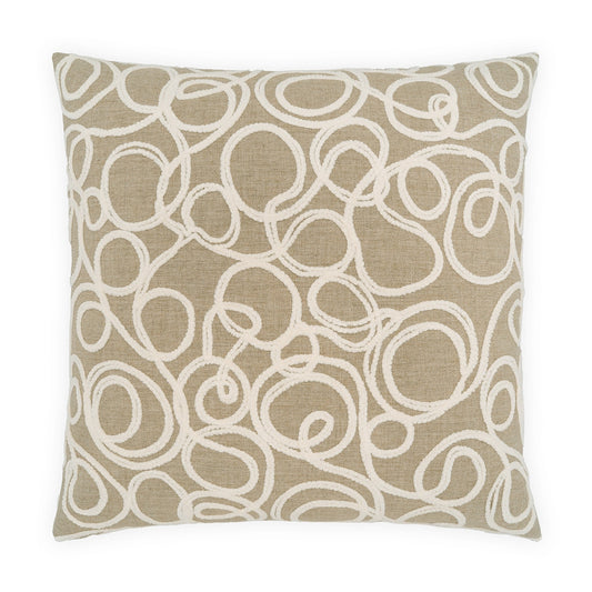 D.V. KAP HOME   24" x 24" Ovalu Modern, Abstract, Geometric, embroidery    - 4360-2424