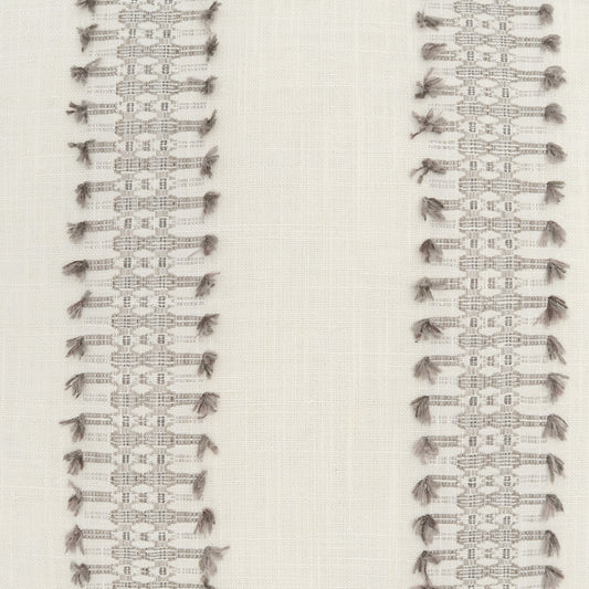D.V. KAP HOME 4362-D-YARD Espira Fabric - Dove Beach, Global, Farmhouse, Stripes  White, Grey   - Espira