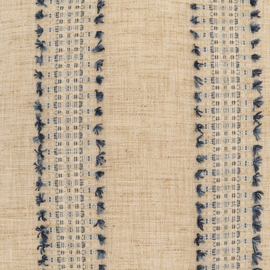 D.V. KAP HOME 4362-I-YARD Espira Fabric - Indigo Beach, Global, Farmhouse, Stripes  Tan, Blue   - Espira