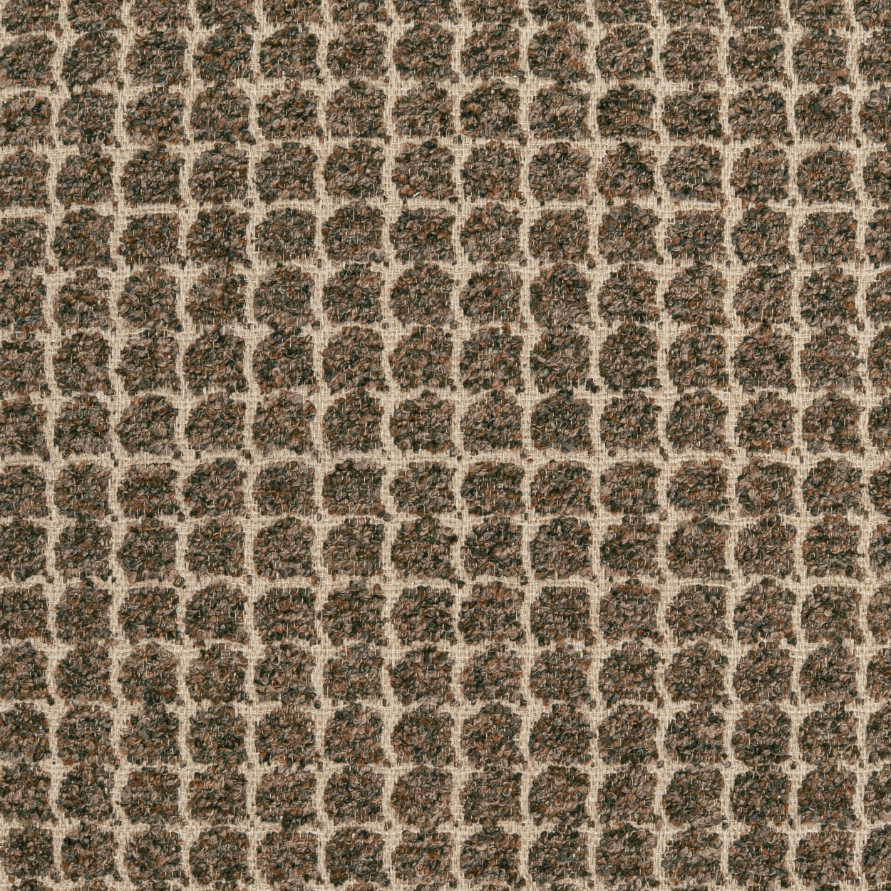 D.V. KAP HOME 4364-B-YARD Maje Fabric - Bark Circular - Dots, Modern, Farmhouse, Textured, Geometric  Brown   - Maje