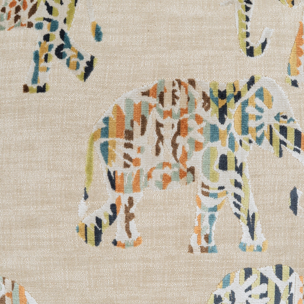 D.V. KAP HOME 4371-YARD Eleeza Fabric Animal, Novelty, Global  Tan, Multi   - Eleeza