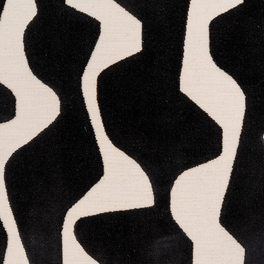 D.V. KAP HOME 4372-E-YARD Spazzio Fabric - Ebony Modern, Abstract, Geometric, Transitional  Black   - Spazzio