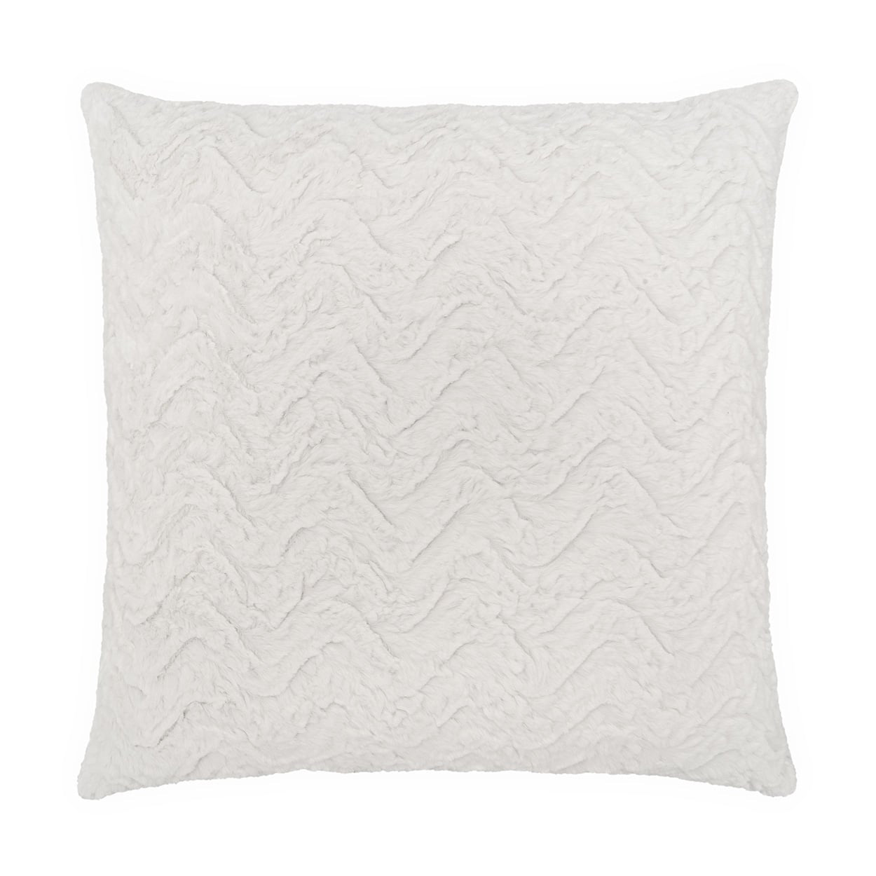 D.V. KAP HOME   24" x 24" Beluga Faux Fur, Chevron, Solid    - 4401-2424