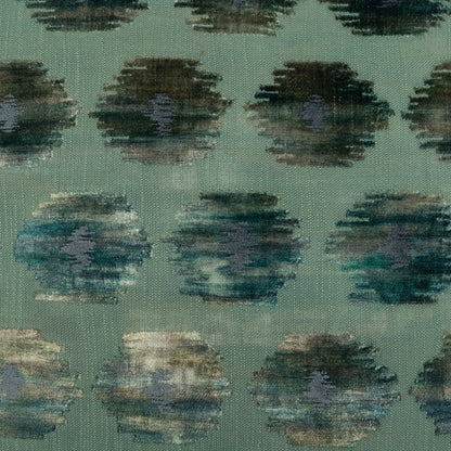 D.V. KAP HOME   24" x 24" Jalico Pillow - Teal Traditional, Transitional, Glam, Circular - Dots    - 4444-T-2424