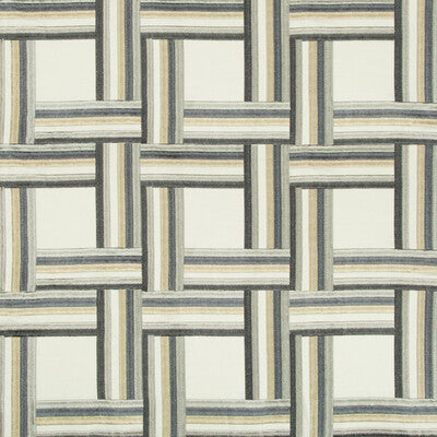 KRAVET COUTURE EMBROIDERY GEOMETRIC SLATE,GREY,IVORY   - 4449.511.0