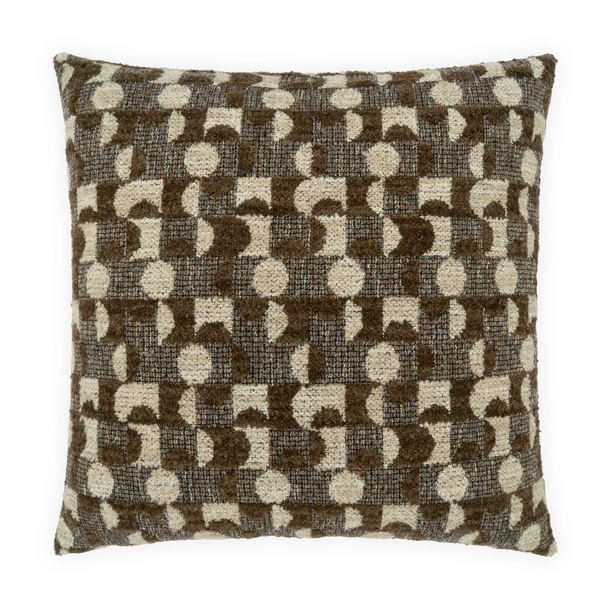 D.V. KAP HOME   24" x 24" Shallow Pillow - Brown     - 4469-B-2424