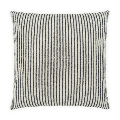 D.V. KAP HOME   24" x 24" Matelot Stripe Pillow - Black     - 4481-B-2424