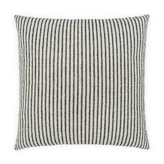 D.V. KAP HOME   24" x 24" Matelot Stripe Pillow - Black     - 4481-B-2424