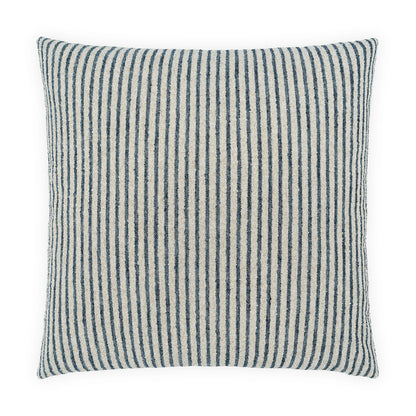 D.V. KAP HOME   24" x 24" Matelot Stripe Pillow - Indigo     - 4481-I-2424