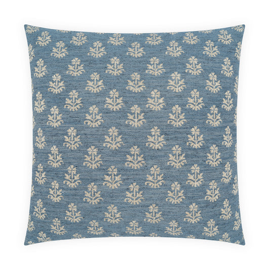 D.V. KAP HOME   24" x 24" Briar Pillow - Indigo     - 4482-I-2424