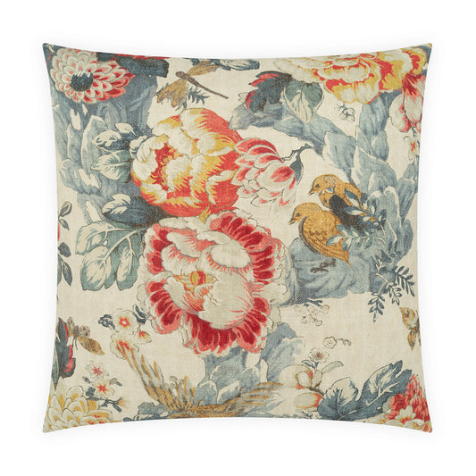 D.V. KAP HOME   24" x 24" Peking Pillow - Blue     - 4487-B-2424