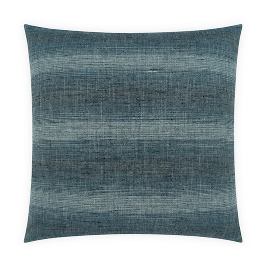 D.V. KAP HOME   24" x 24" Chambray Stripe Pillow - Denim     - 4493-D-2424
