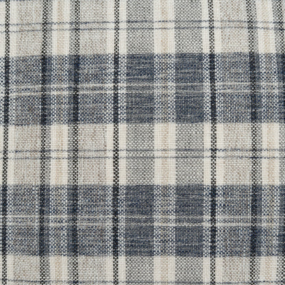 D.V. KAP HOME   24" x 24" Breton Plaid Pillow - Atlantic     - 4495-A-2424