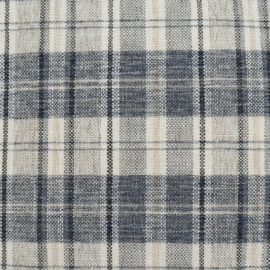 D.V. KAP HOME 4495-A-YARD Breton Plaid Fabric - Atlantic      - Breton Plaid