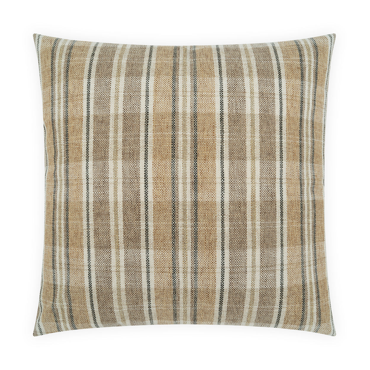 D.V. KAP HOME   24" x 24" Breton Plaid Pillow - Natural     - 4495-N-2424