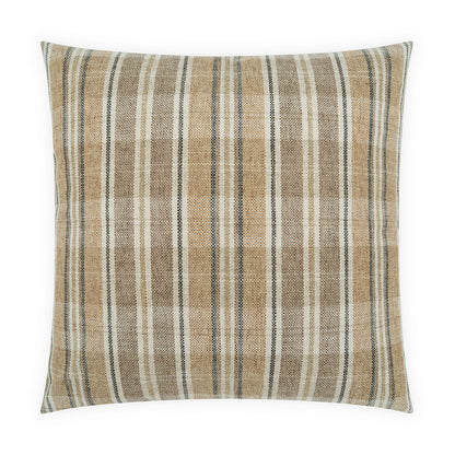 D.V. KAP HOME   24" x 24" Breton Plaid Pillow - Natural     - 4495-N-2424