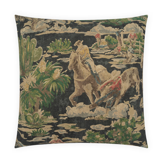 D.V. KAP HOME   24" x 24" Saddler Pillow - Denim     - 4496-D-2424