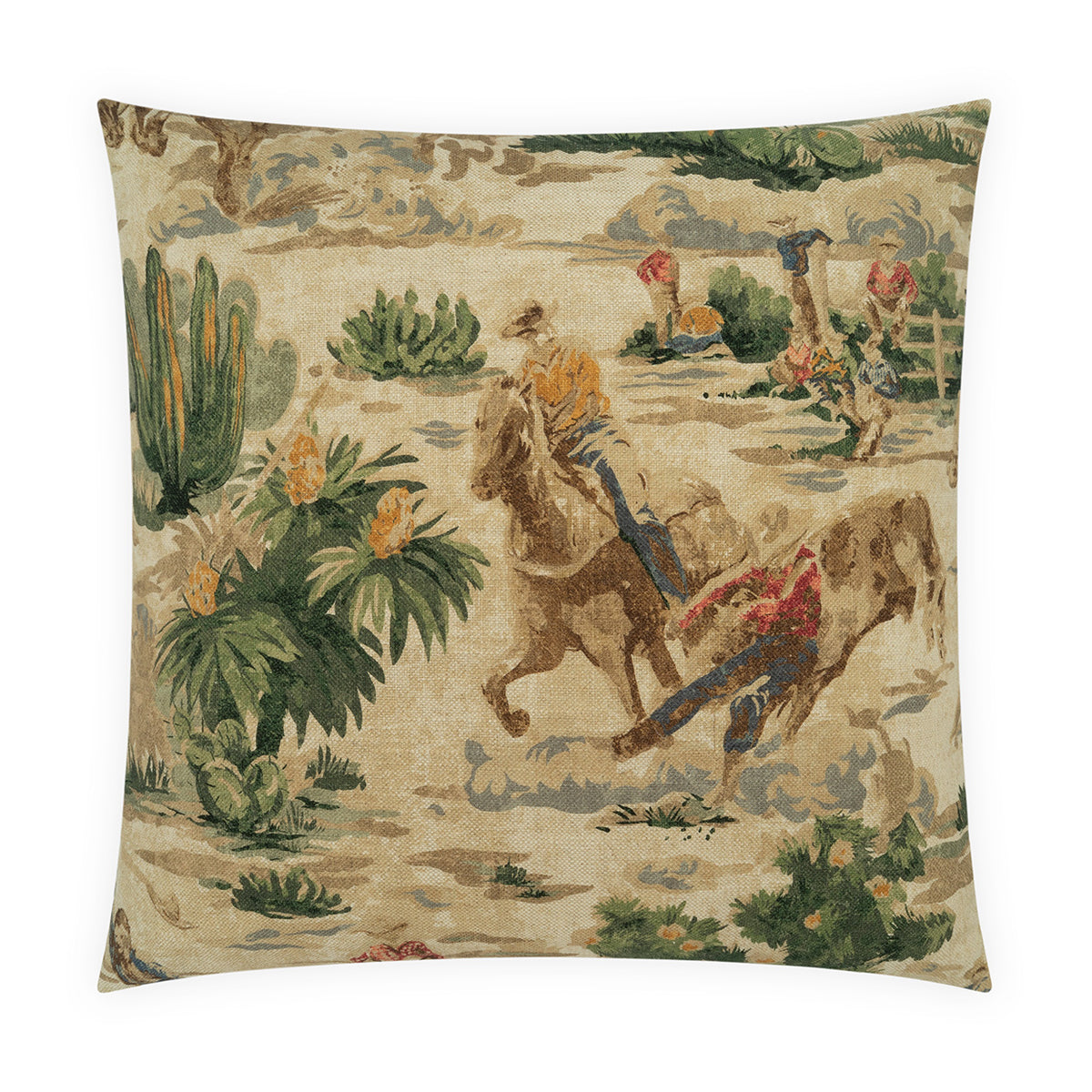D.V. KAP HOME   24" x 24" Saddler Pillow - Twine     - 4496-T-2424
