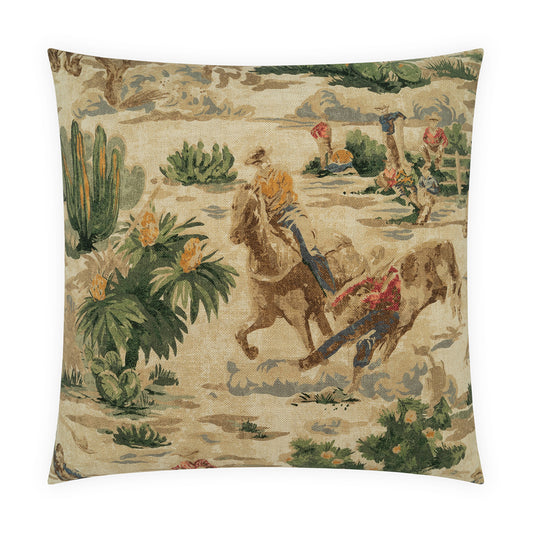 D.V. KAP HOME   24" x 24" Saddler Pillow - Twine     - 4496-T-2424