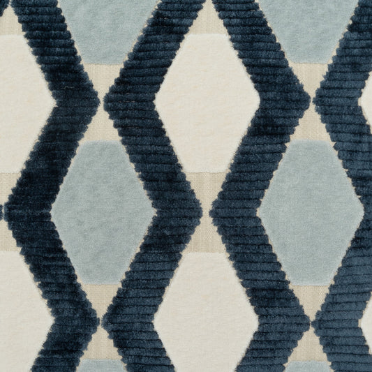 D.V. KAP HOME 4503-A-YARD Oblique Fabric - Azul      - Oblique