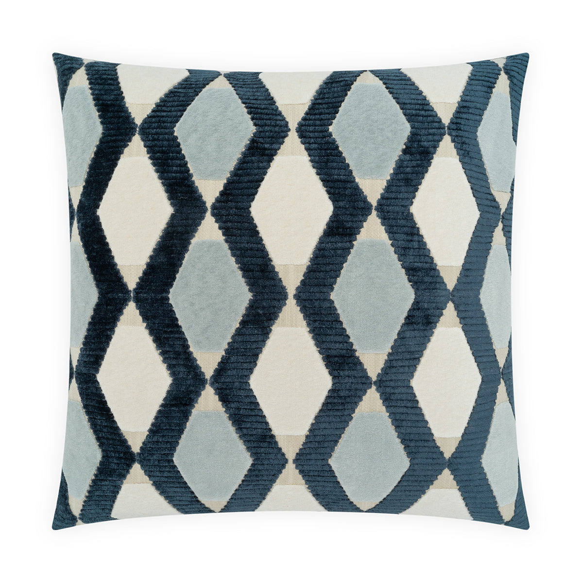 D.V. KAP HOME   24" x 24" Oblique Pillow - Azul     - 4503-A-2424