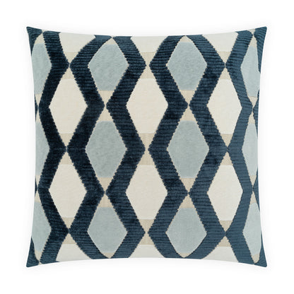 D.V. KAP HOME   24" x 24" Oblique Pillow - Azul     - 4503-A-2424