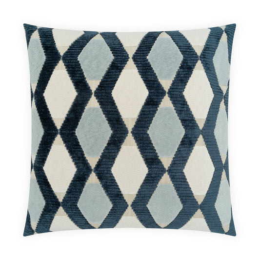 D.V. KAP HOME   24" x 24" Oblique Pillow - Azul     - 4503-A-2424