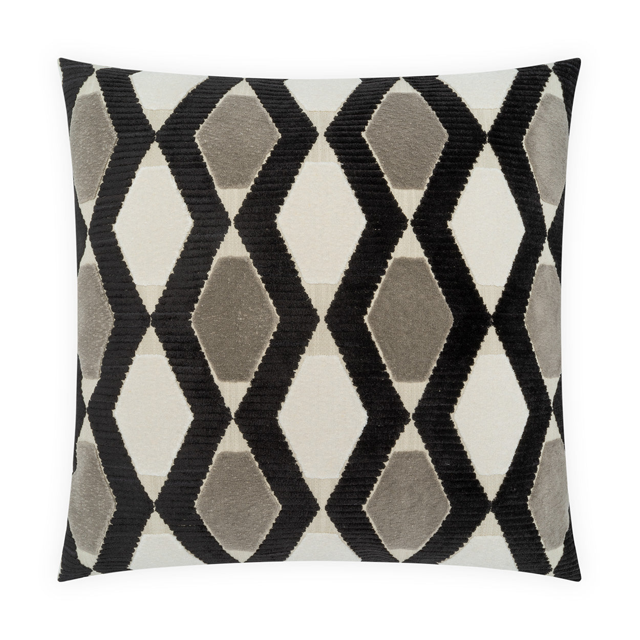 D.V. KAP HOME   24" x 24" Oblique Pillow - Jet     - 4503-J-2424
