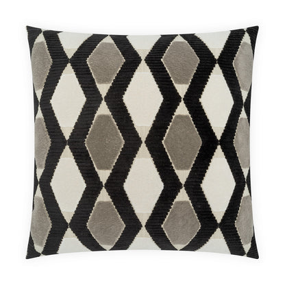 D.V. KAP HOME   24" x 24" Oblique Pillow - Jet     - 4503-J-2424