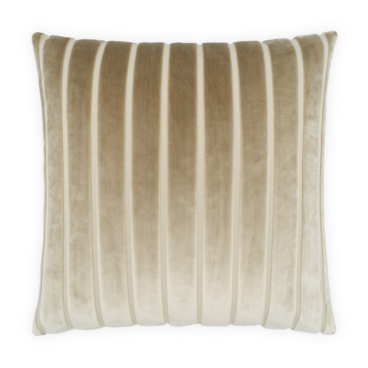 D.V. KAP HOME   24" x 24" Elysian Stripe Pillow - Sand     - 4514-S-2424