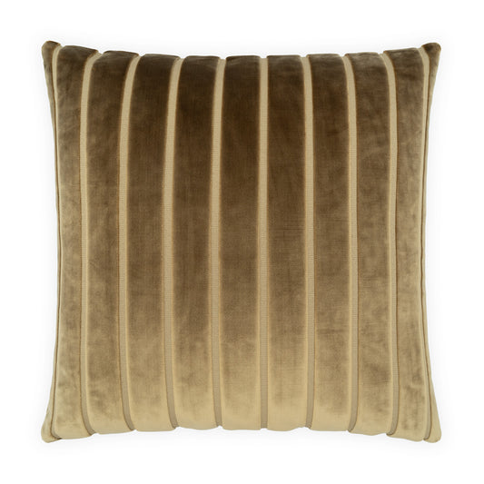 D.V. KAP HOME   24" x 24" Elysian Stripe Pillow - Walnut     - 4514-W-2424