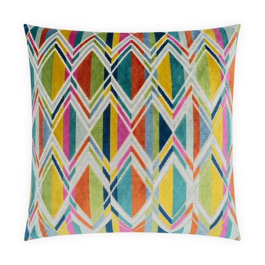 D.V. KAP HOME   24" x 24" Facet Pillow - Confetti     - 4526-C-2424